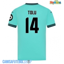 Camisa de time de futebol Wolves Tolu Arokodare #14 Replicas 2º Equipamento 2025-26 Manga Curta